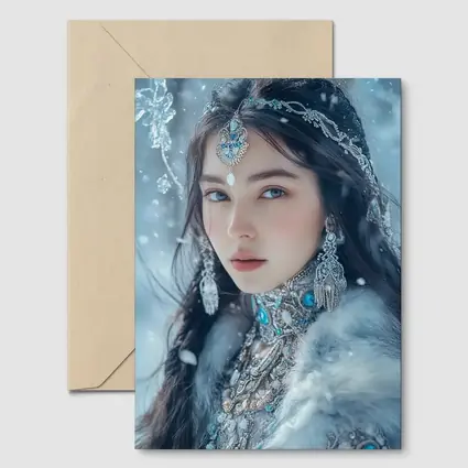 Ice Queen Fantasy Portrait Winter Snow