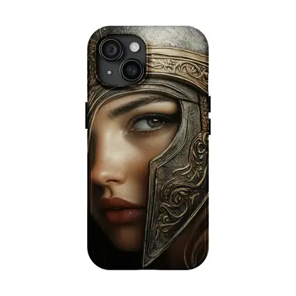 Female Warrior Dark Fantasy Ornate Helmet Portrait