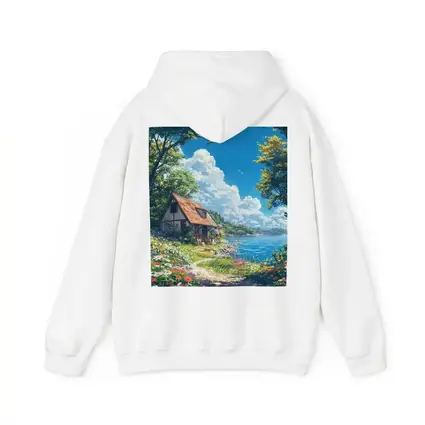 Anime Cottage By Flower Garden Coastal View