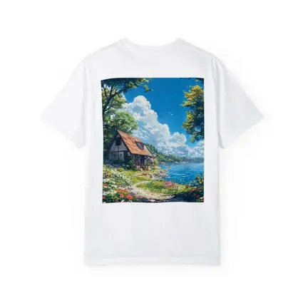 Anime Cottage By Flower Garden Coastal View