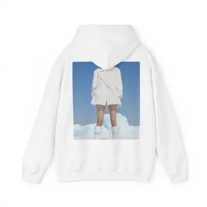 Woman White Coat Polar Bear Arctic Ice