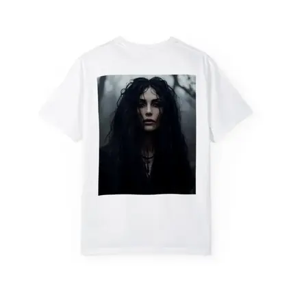 Dark Gothic Woman Misty Forest Portrait