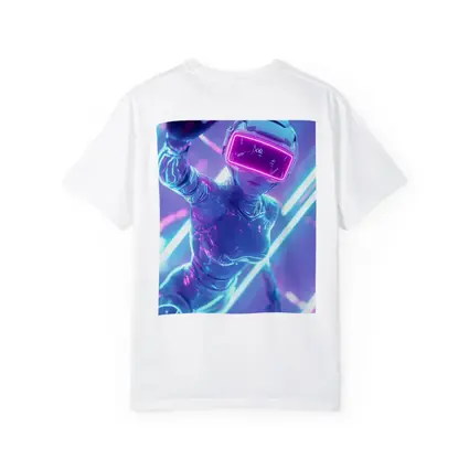 Neon VR Girl Futuristic Cyberpunk Digital World