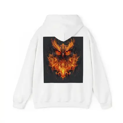 Fiery Owl With Burning Flames Dark Background