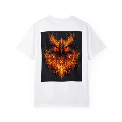 Fiery Owl With Burning Flames Dark Background