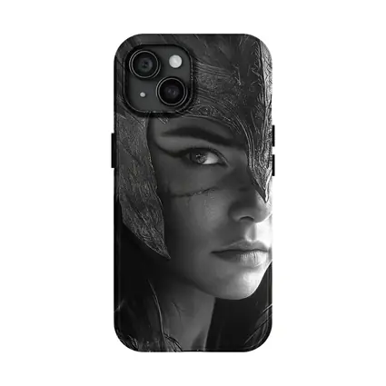 Warrior Woman Viking Helmet Black White