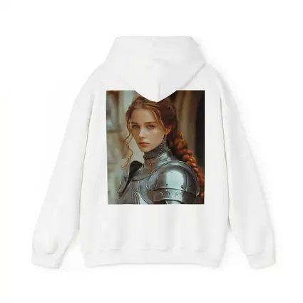 Young Female Knight Silver Armor Castle