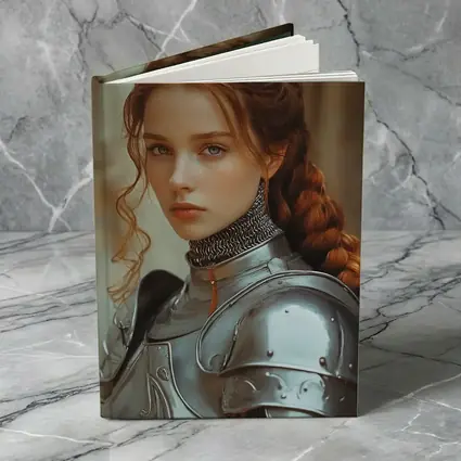Young Female Knight Silver Armor Castle