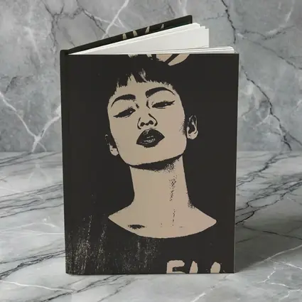 Bold Woman Portrait Dark Graphic Art