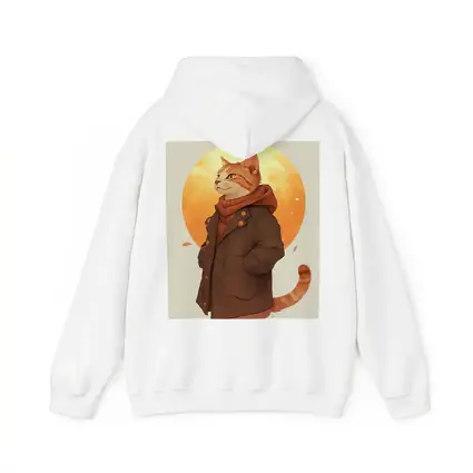Tabby Cat Autumn Jacket Anime Art