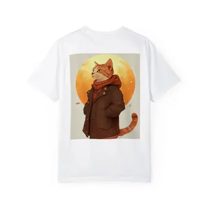Tabby Cat Autumn Jacket Anime Art