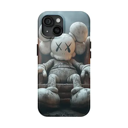 KAWS Figure Throne Surrounded By Fire