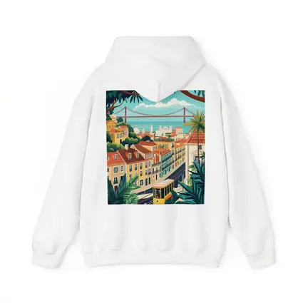 Lisbon City Tram Illustration Travel Art