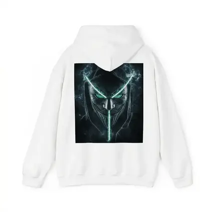 Neon Green Glowing Mask Dark Hood