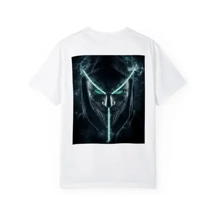Neon Green Glowing Mask Dark Hood