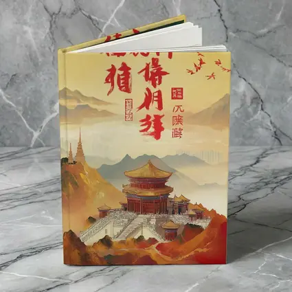 Chinese Temple Mountain Landscape Traditional Art