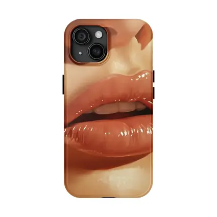 Close Up Glossy Lips Beauty Portrait Art
