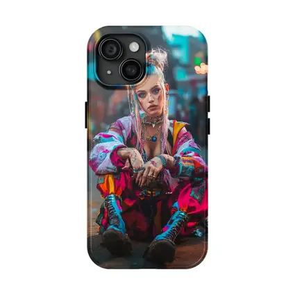 Cyberpunk Street Fashion Girl Urban Scene