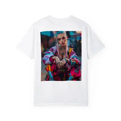 Cyberpunk Street Fashion Girl Urban Scene