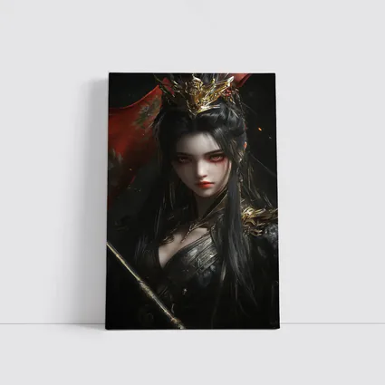 Dark Fantasy Warrior Queen Gold Dragon Crown