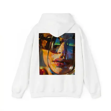 Colorful Woman Face Psychedelic Sunglasses Portrait
