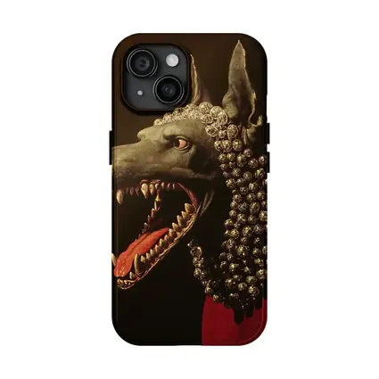 Dark Wolf Head Gold Jewels Dark Background