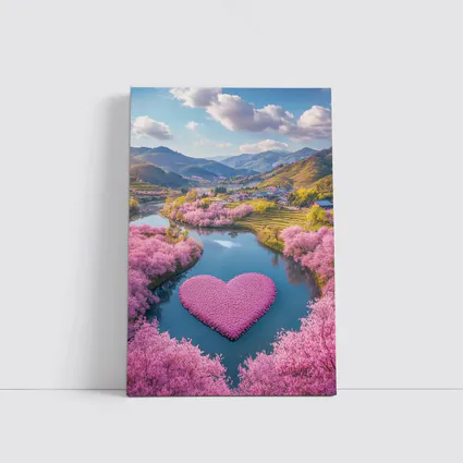 Cherry Blossom Heart River Japanese Valley