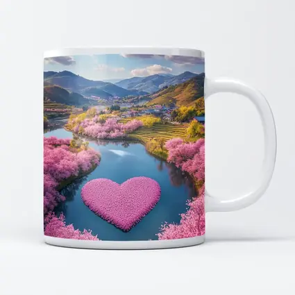 Cherry Blossom Heart River Japanese Valley