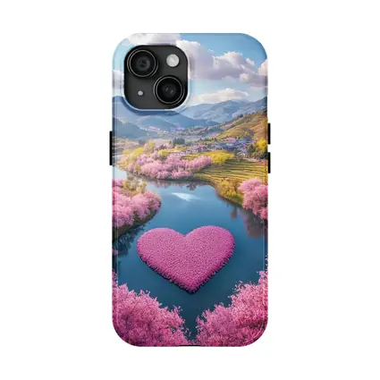 Cherry Blossom Heart River Japanese Valley