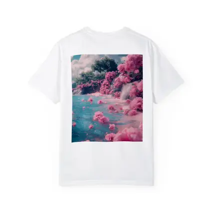 Pink Roses Floating on Turquoise Water
