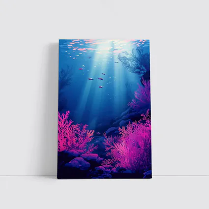 Underwater Coral Reef Blue Ocean Scene