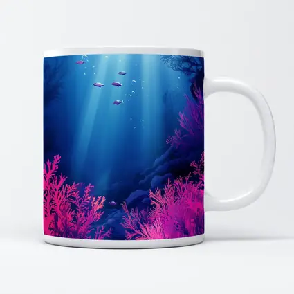 Underwater Coral Reef Blue Ocean Scene