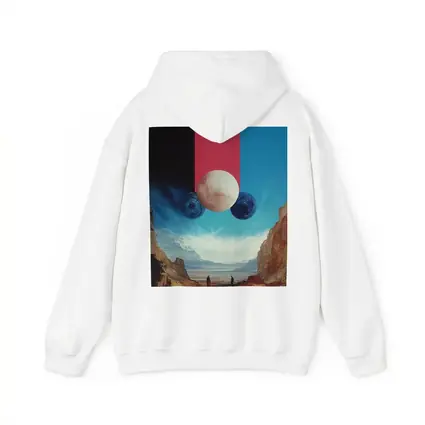 Surreal Planets Desert Canyon Collage Art