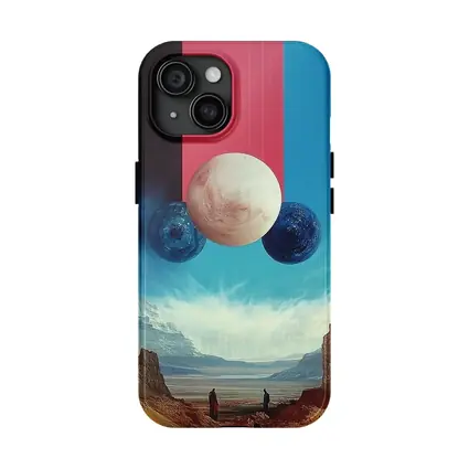 Surreal Planets Desert Canyon Collage Art