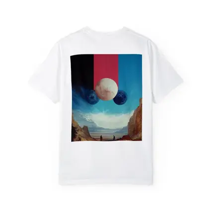 Surreal Planets Desert Canyon Collage Art