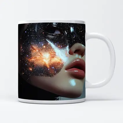 Woman Face Galaxy Mask Space Art