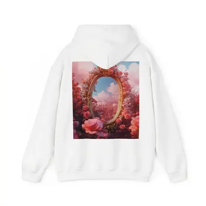 Gold Ornate Mirror Roses Pink Sky