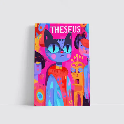 Theseus Cat Pop Art Colorful Characters