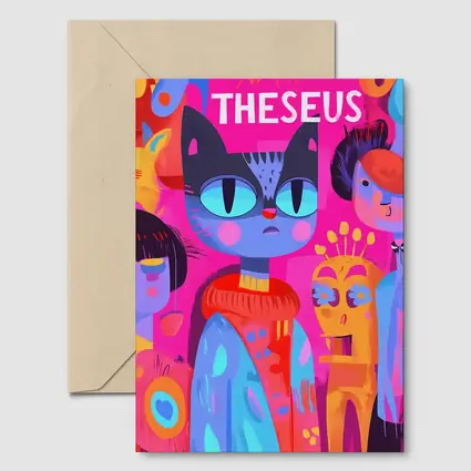 Theseus Cat Pop Art Colorful Characters