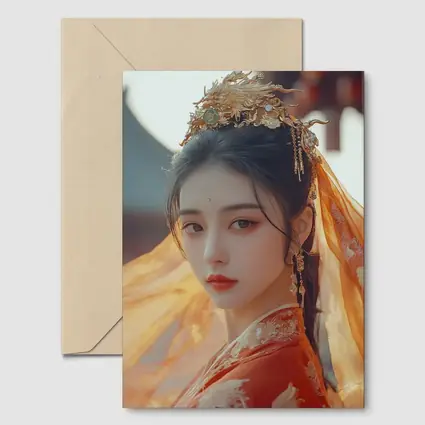 Chinese Hanfu Woman Red Traditional Dress