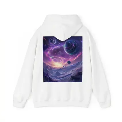 Fantasy Space Planets Purple Galaxy Mountains Art
