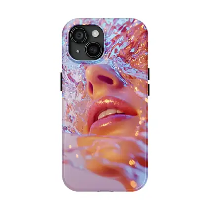 Woman Face Submerged in Liquid Water Art