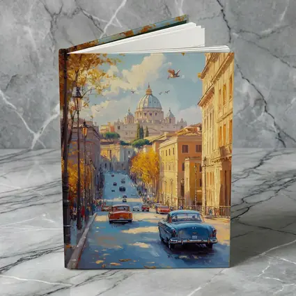 Rome Street Classic Cars St Peters Painting