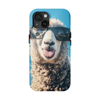 Cool Sheep Wearing Sunglasses Blue Sky