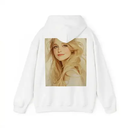 Blonde Girl Art Nouveau Soft Beige Portrait