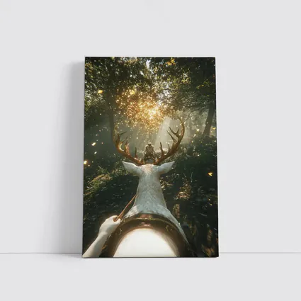 Rider On White Stag Enchanted Forest