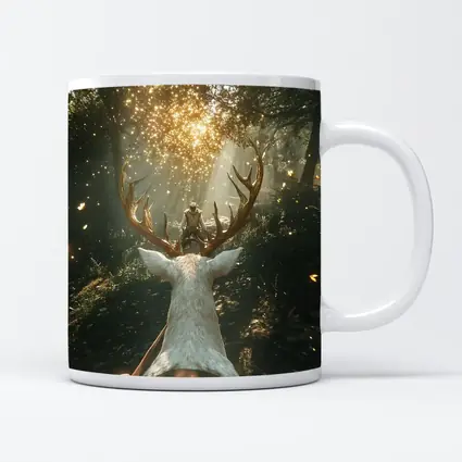 Rider On White Stag Enchanted Forest