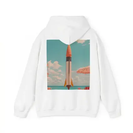 Retro Rocket On Sunny Beach Summer