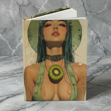 Anime Girl Teal Hair Kiwi Pop Art