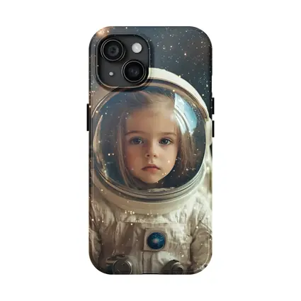 Little Girl Astronaut Stars Galaxy Portrait